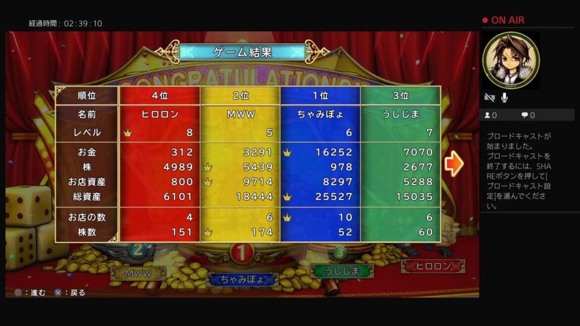 Live配信 過疎げー いただきストリートいたスト30thいたすと!FF、DQ 再生リストに勝利リスト分け