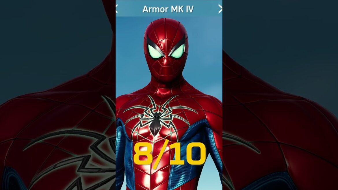 Every Spider-Man PS4 Suit Ranked In 60 Seconds #shorts #fyp