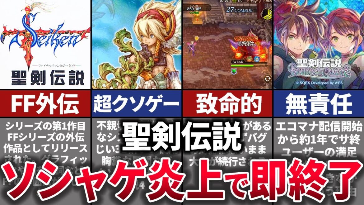 【ゆっくり解説】バグ多すぎてバランス崩壊。古参ファンを裏切り見放された名作RPGの歴史を解説【聖剣伝説】