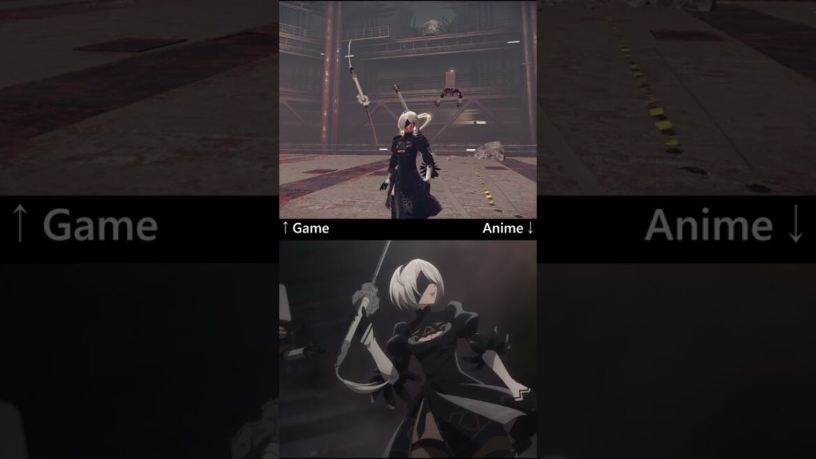 Nier Automata Game vs Anime Comparison