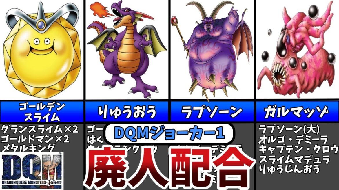 【DQMJ1】絶望的な難易度!廃人だけが配合で作れるモンスター7選+α