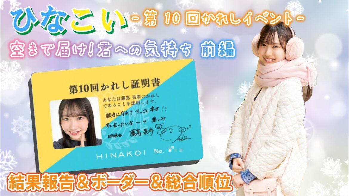 【ひなこい】ランキングを確認していきましょう!『空まで届け!君への気持ち 前編』第10回かれしイベント