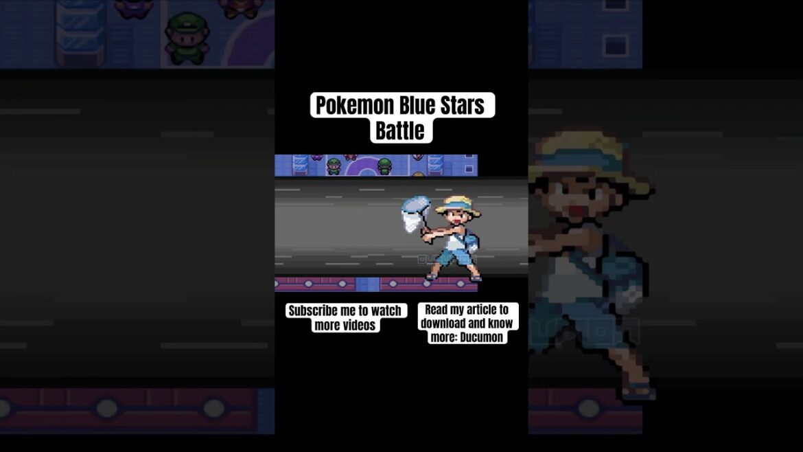 Pokemon Blue Stars Battle GBA #ducumon #pokemon #gba #romhack #shorts #gaming #blue #star #hackrom