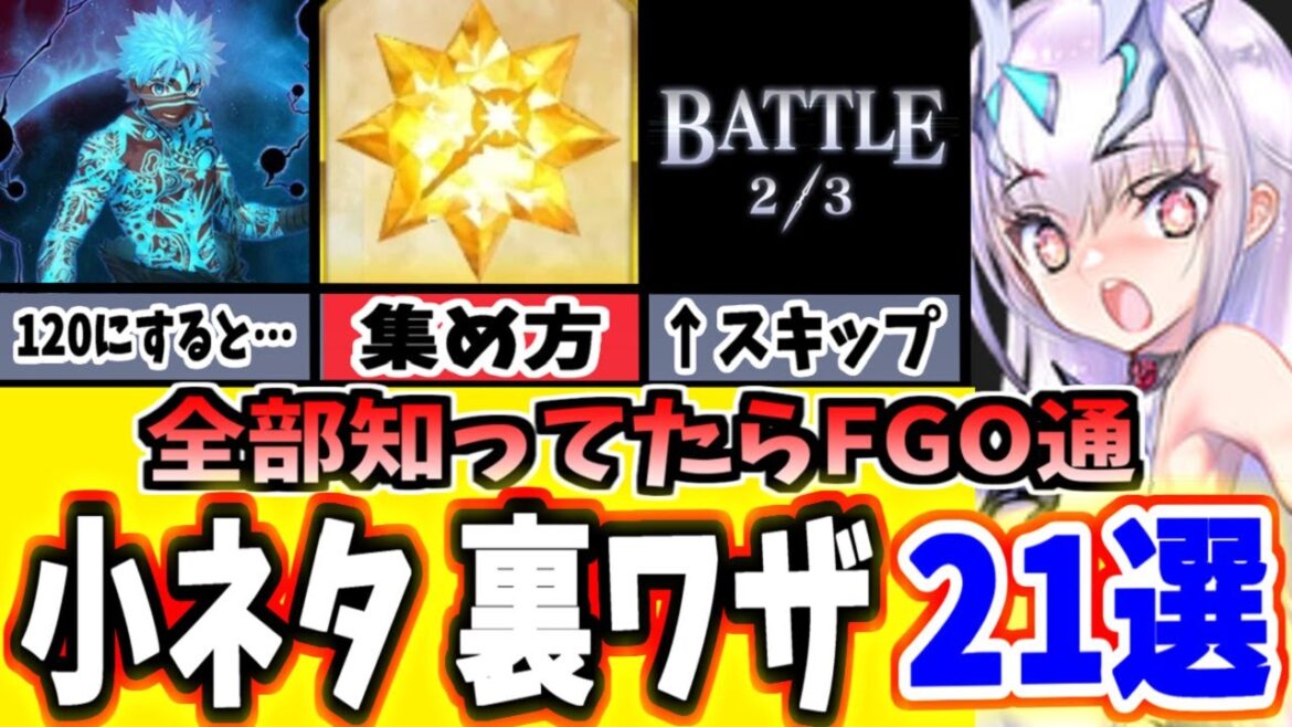 【FGO】これ知ってた?99%知らない、FGOの知っておきたい小ネタ・裏ワザ21選Part2【ゆっくり実況】【Fate/Grand order】
