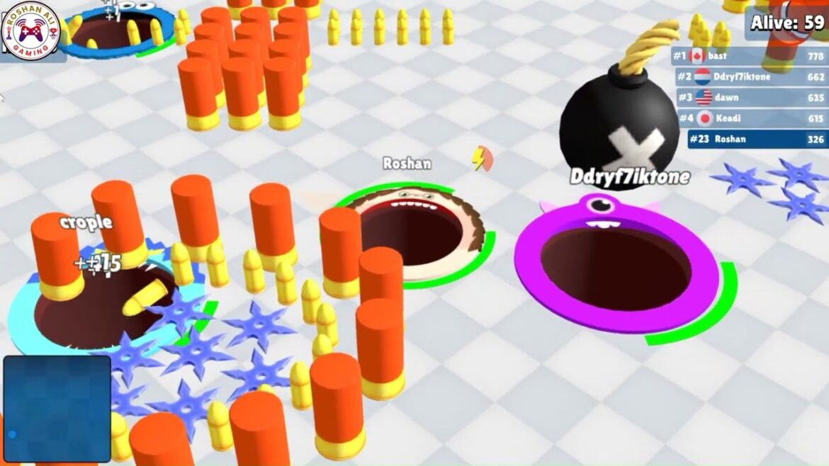 How to win almost a lost game | King of black holes hole io