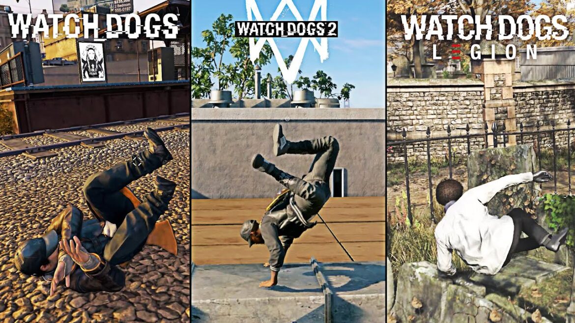 Watch Dogs 1 Vs Watch Dogs 2 Vs Watch Dogs Legion physics & details & parkurs | Comparison