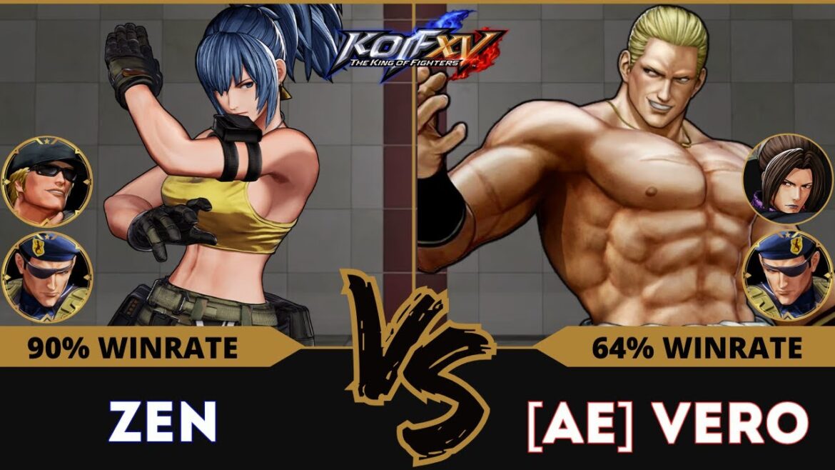 KOFXV⭐ZEN (Clark/Leona/Heidern) vs A.E VERO (Duo Lon/Geese/Heidern) ⭐Ranked Match 09/24