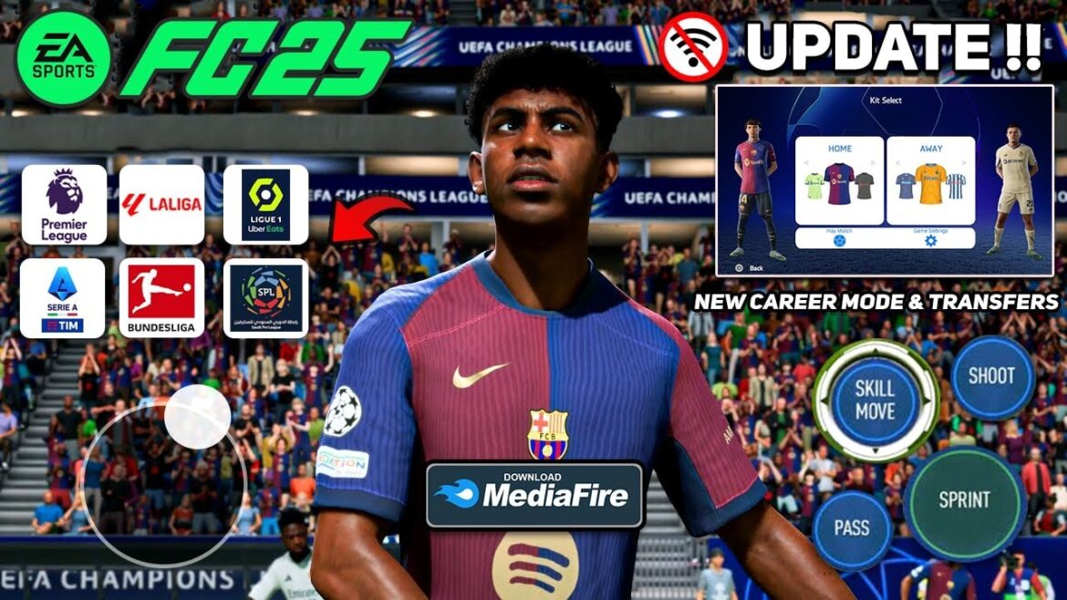 NEW CAREER MODE !! FIFA 16 MOD EA FC 25 Android OFFLINE | New Transfers & Kits 24/25 Graphics HD