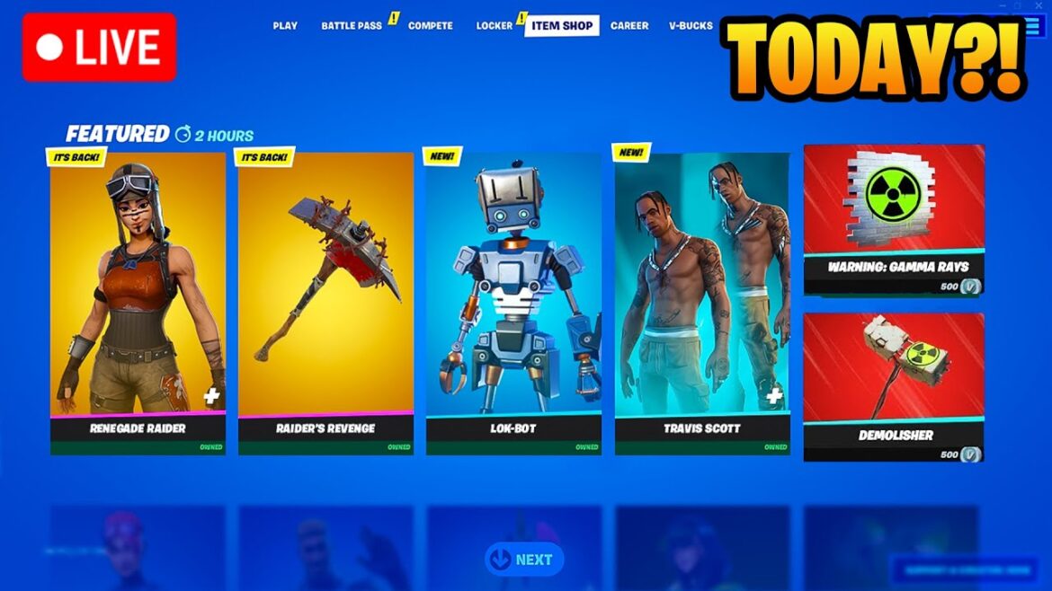 NEW FORTNITE ITEM SHOP COUNTDOWN LIVE RIGHT NOW!! NEW SKINS OUT NOW!! (Fortnite LIVE)