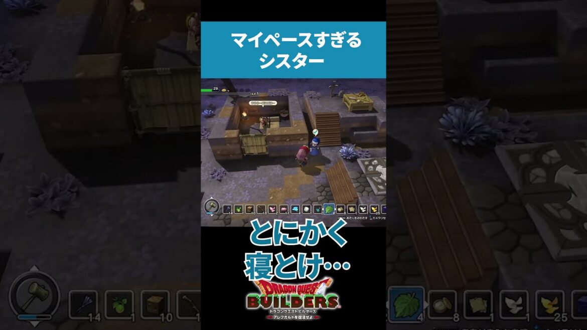 【ほのりチャンネル】マイペースすぎるシスター【ビルダーズ】 #Shorts #ドラゴンクエストビルダーズ #ドラゴンクエストビルダーズアレフガルドを復活せよ