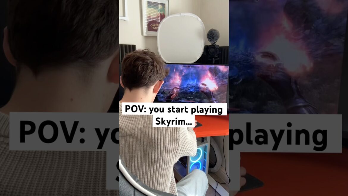 People playing SKYRIM for the first time… 😭 getting lost in the Storyline #skyrim #elderscrolls