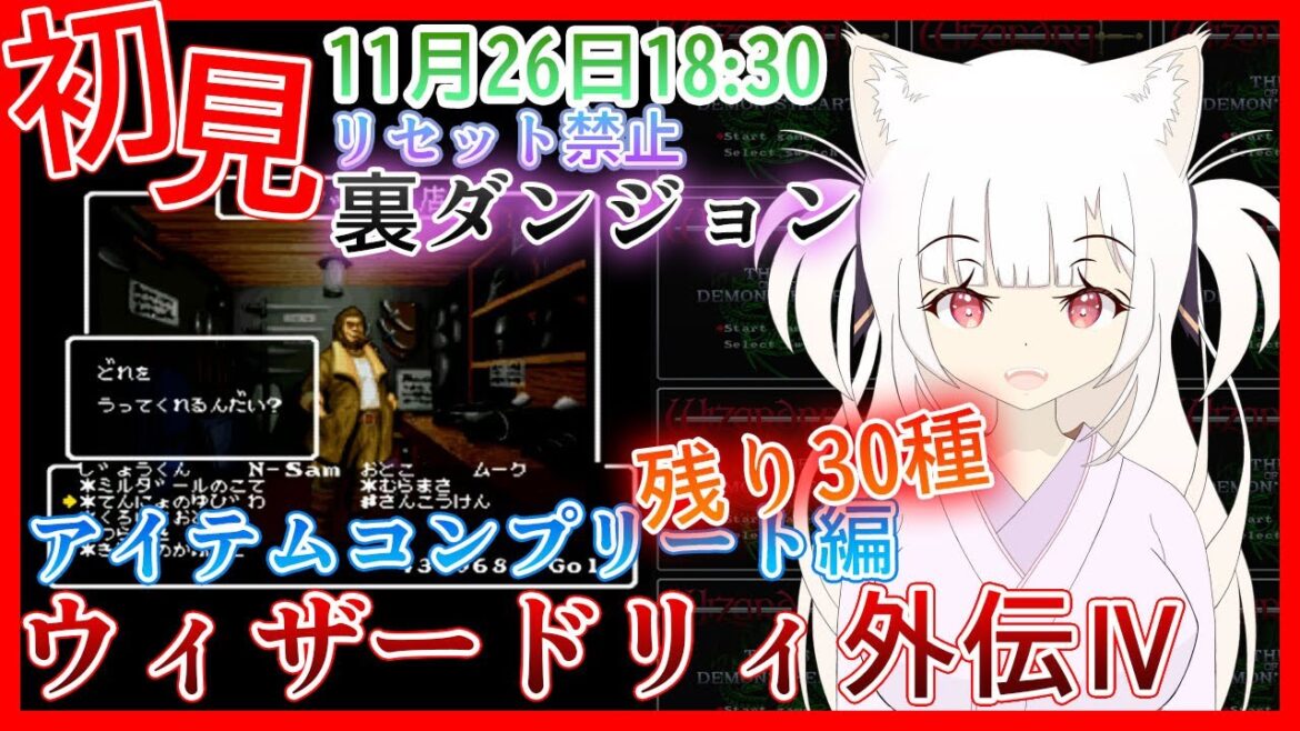 【Wizardry】アイテムコンプリートへの道②。ウィザードリィ外伝Ⅳ~胎魔の鼓動~【リセット無し】 #レトロゲーム #ウィザードリィ #個人勢vtuber