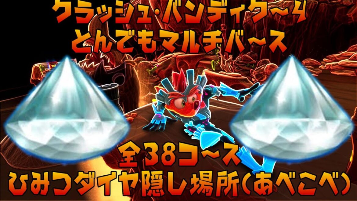 クラッシュ・バンディクー4 とんでもマルチバース(PS4版)、全ひみつダイヤ隠し場所集(あべこべ)