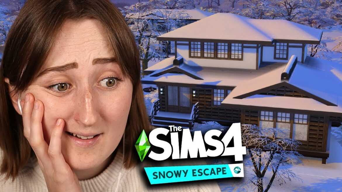 i tried building a wintery house with The Sims 4: Snowy Escape