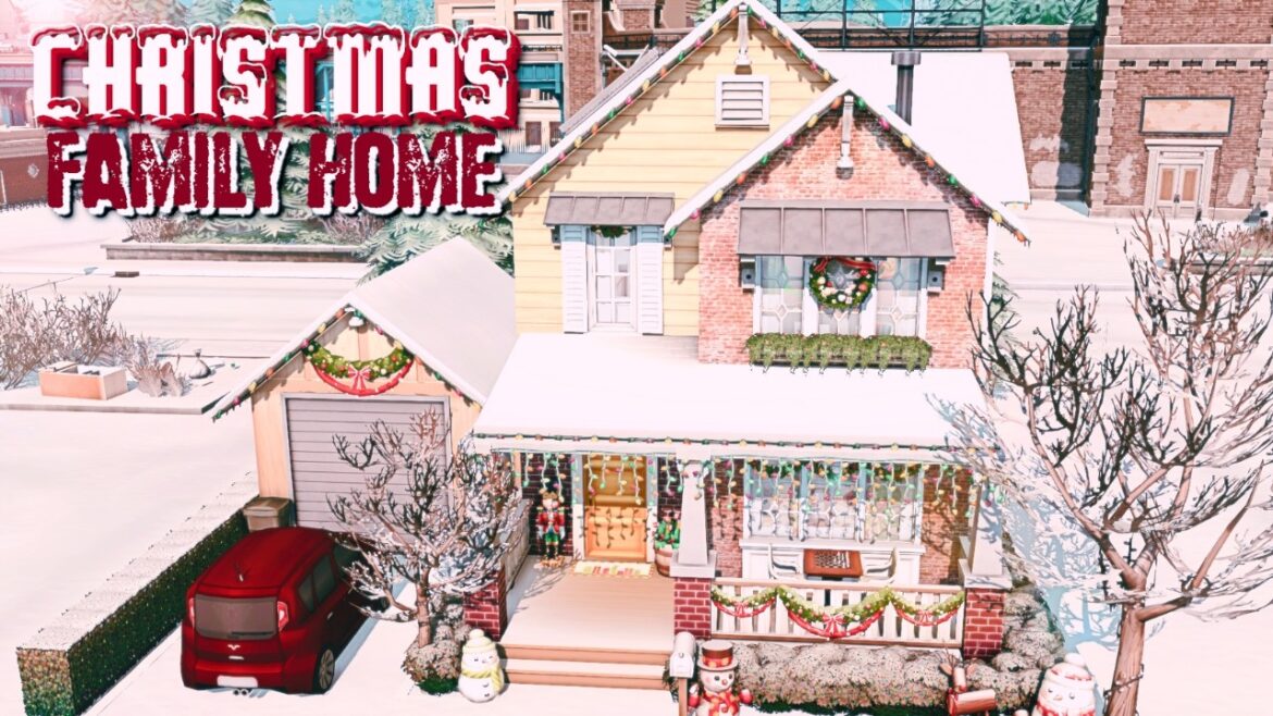REALISTIC CHRISTMAS SUBURBAN FAMILY HOME 🎄 The Sims 4: Speed Build