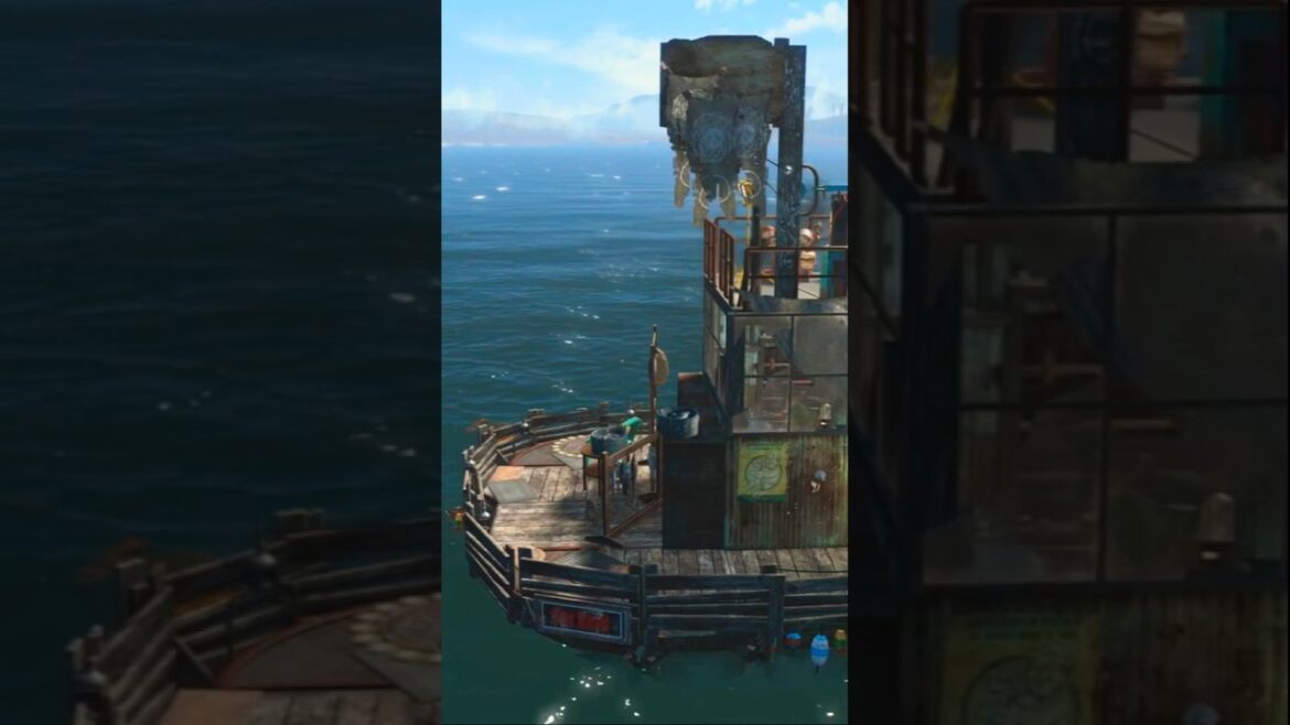 #Fallout4 No Mods Scrappy Boat #fallout4settlementbuilds