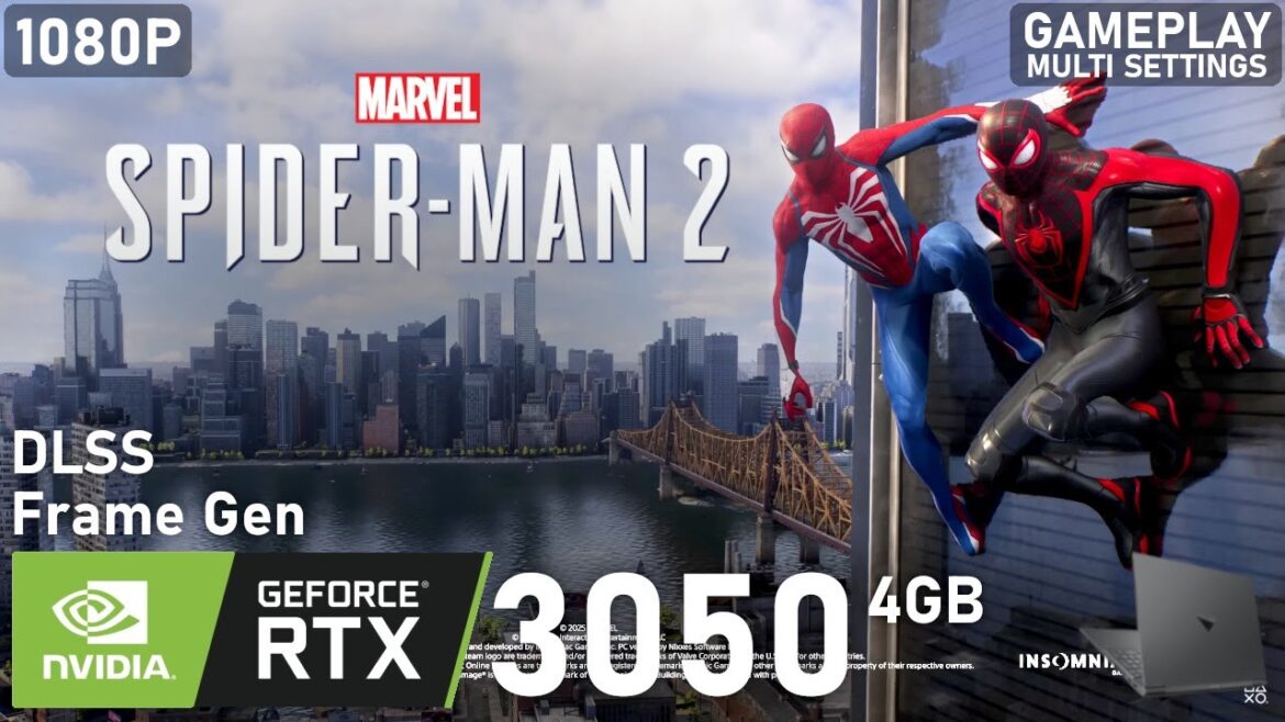 Marvel’s Spider-Man 2 | RTX 3050 Laptop | 5600H | 2x8GB | Gameplay Multi Settings