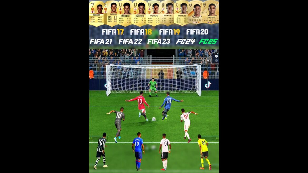 Rashford Penalty Kicks Evolution In Every FIFA – From FIFA 17 To FC 25 #penaltykick #marcusrashford