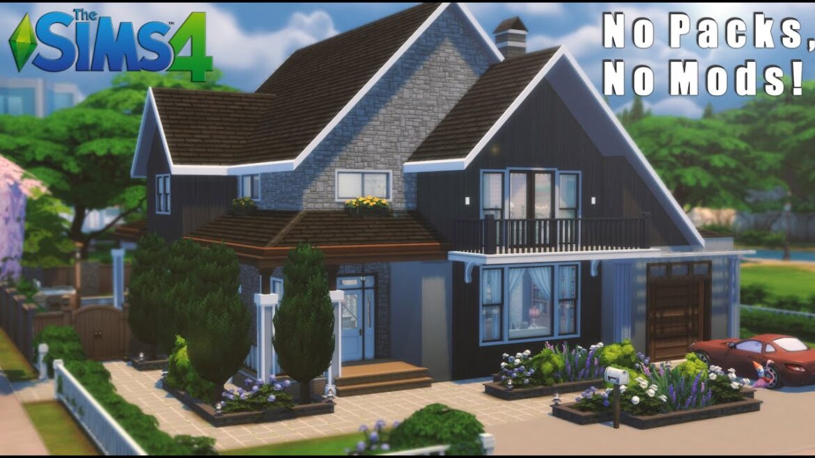 The Perfect Base Game Family Home 🏡 No Packs, No Mods! THE SIMS 4 | Stop motion