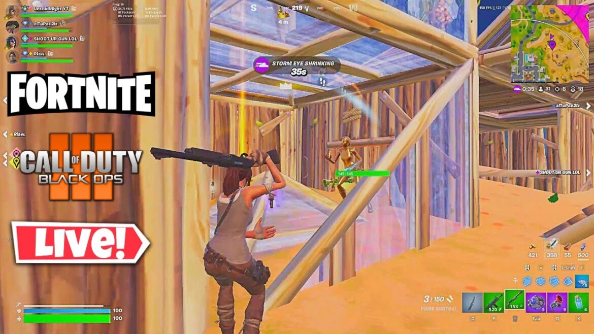 Fortnite and Call of Duty: Black Ops III Zombies Origins Easter Egg Attempt Live | !newvid !trio