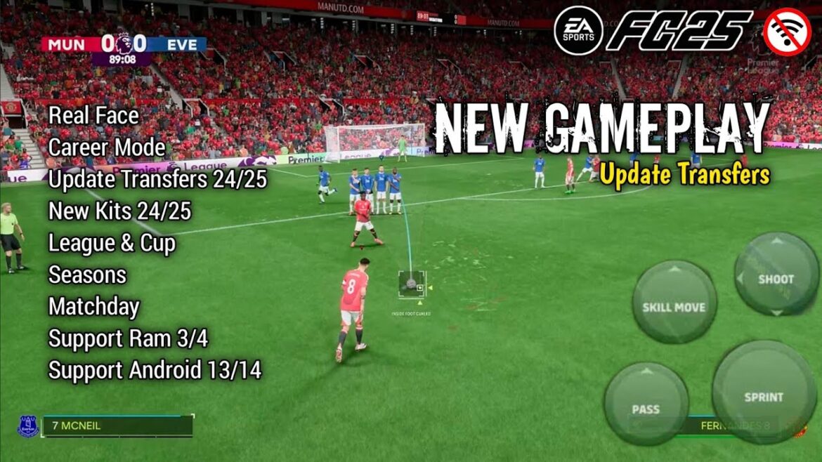 FIFA 16 MOD FC 25 ANDROID OFFLINE CAREER MODE UPDATE NEW TRANSFERS