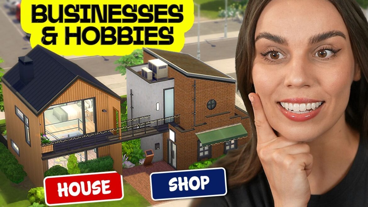 Building a House and Business on ONE lot – The Sims 4 Businesses & Hobbies