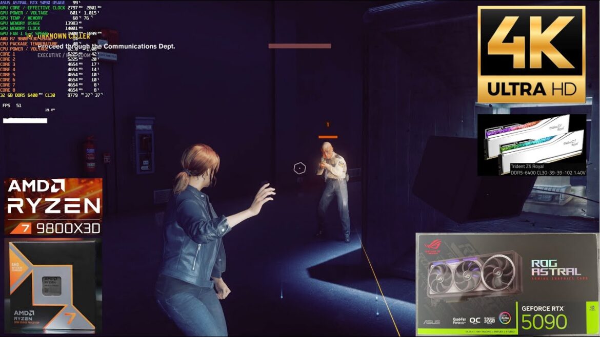 Control Ultimate Edition 4K Gameplay / ASTRAL RTX 5090 / AMD Ryzen 7 9800X3D
