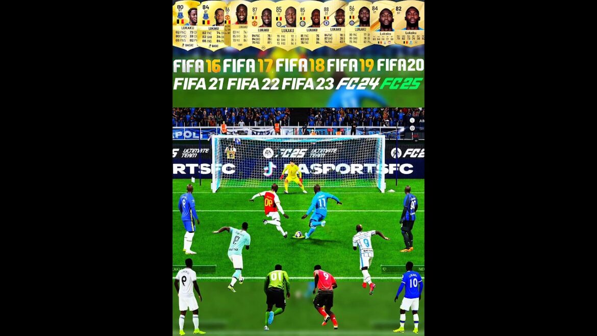 Lukaku Penalty Kicks Evolution From FIFA 16 To EA FC 25 #penaltykick #romelulukaku #fifaevolution