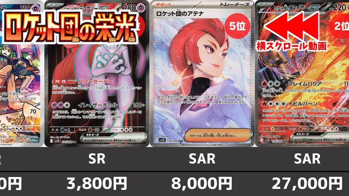 【ポケカ】 ロケット団の栄光 高額カード相場ランキング 発売日初動(AR/SR/SAR/UR) 初動は高騰しすぎ【ポケモンカード】Glory of Team Rocket(sv10) Price