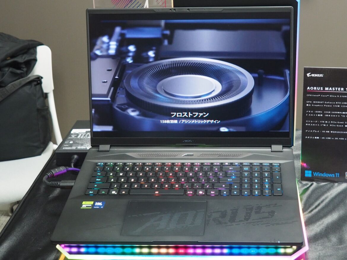 GIGABYTE、RTX50シリーズ搭載のゲーミングノートとWQHD/500Hz対応の最速QD-OLED27型モニターを発表 - GAME Watch