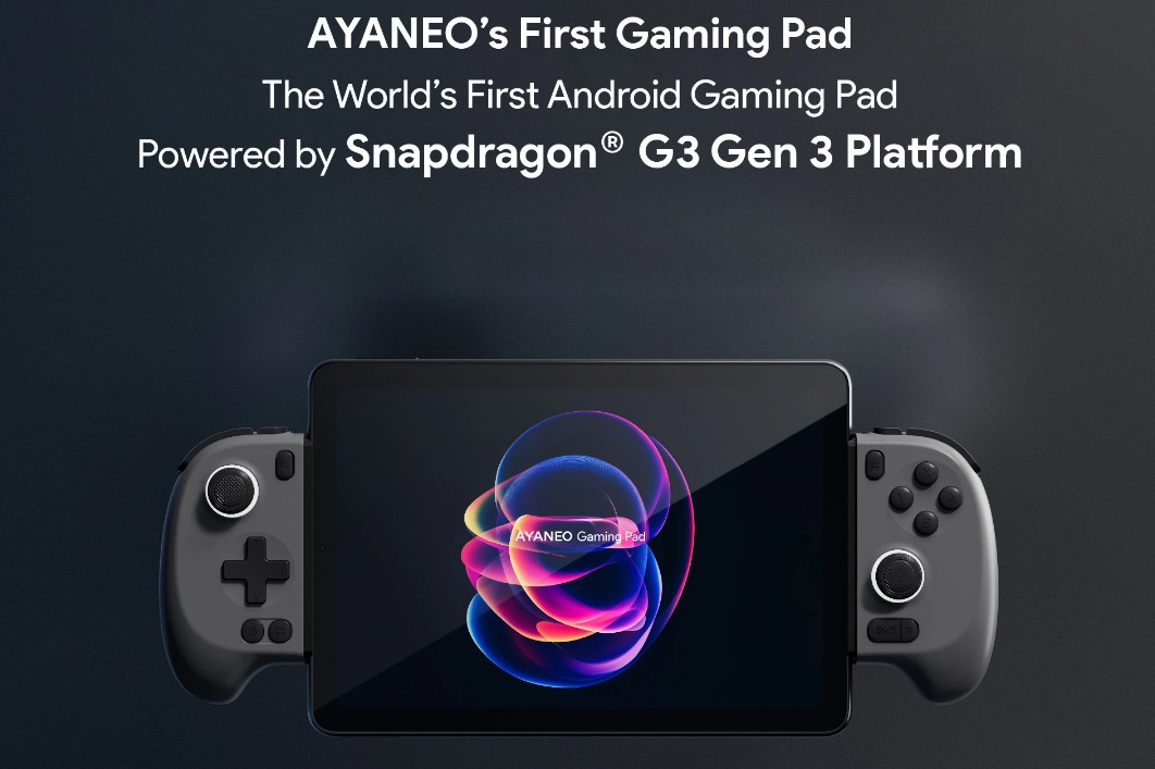 専用ゲーミングコントローラーを装着した様子-前面