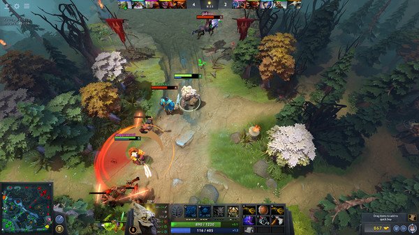 DOTA2のプレイ画像