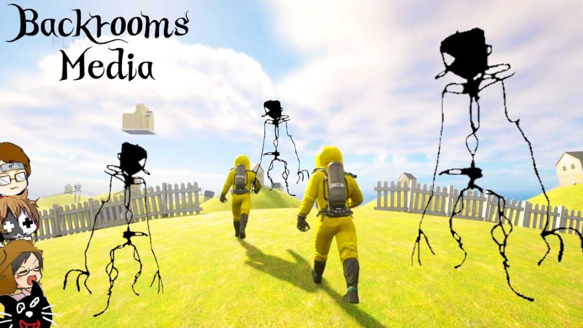 【4人実況】誰も存在しない「 何かがおかしい部屋 」を歩く大人気ホラーゲーム『 Backrooms Media 』