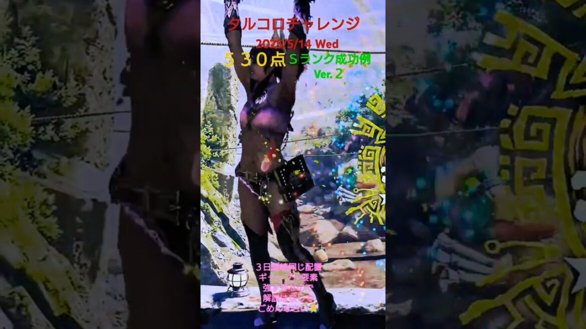 タルコロチャレンジ (2025/5/14)Ｓランク ５３０点 成功例 Ver.２