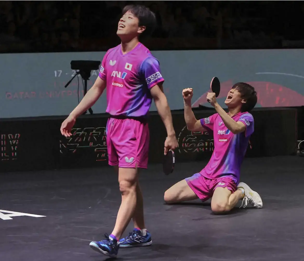 【卓球】戸上・篠塚組 世界選手権男子ダブルスで日本勢64年ぶり金メダル フルゲームの激闘制す – スポニチ Sponichi Annex スポーツ 【卓球】戸上・篠塚組 世界選手権男子ダブルスで日本勢64年ぶり金メダル フルゲームの激闘制す - スポニチ Sponichi Annex スポーツ
