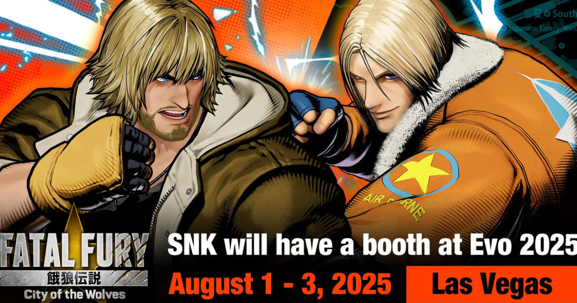 SNKが格闘ゲーム大会「Evo 2025」にブース出展決定！「餓狼伝説 City of the Wolves」のDLCキャラクター「ケン」の先行試遊実施