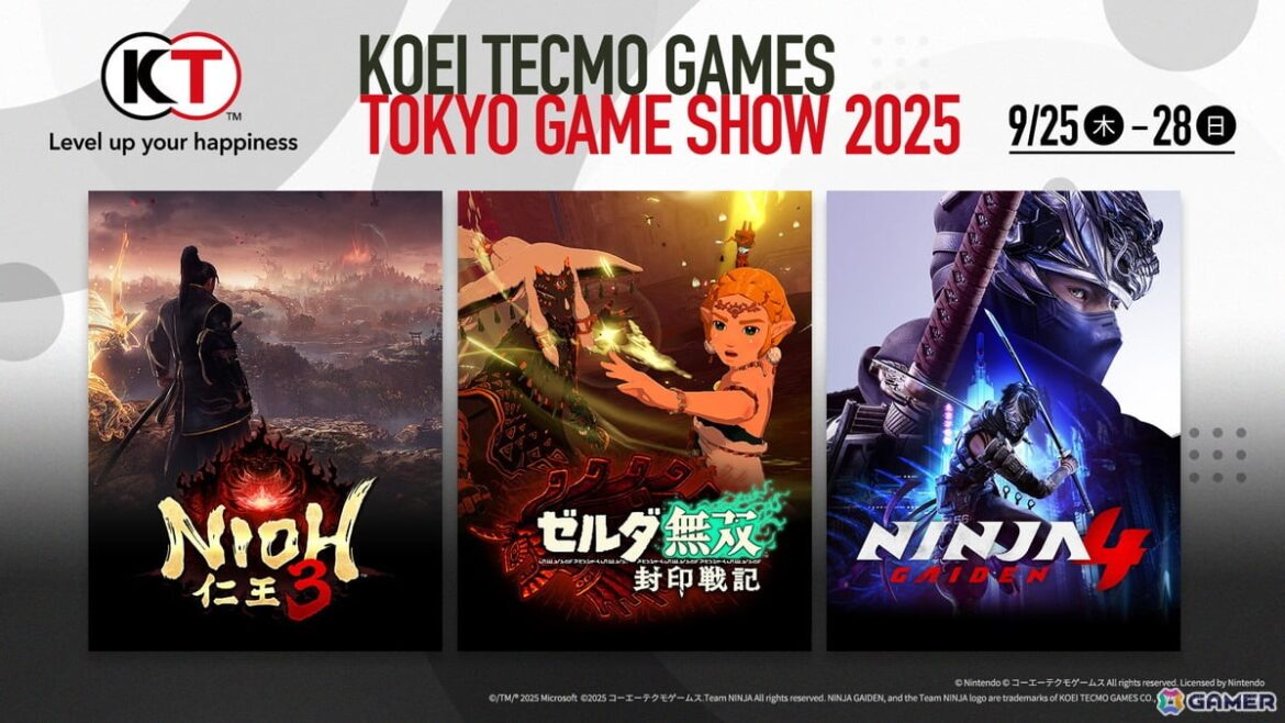 「仁王3」「ゼルダ無双 封印戦記」「NINJA GAIDEN 4」が東京ゲームショウ2025（TGS2025）に出展！コーエーテクモゲームスの新作グッズ情報もの画像