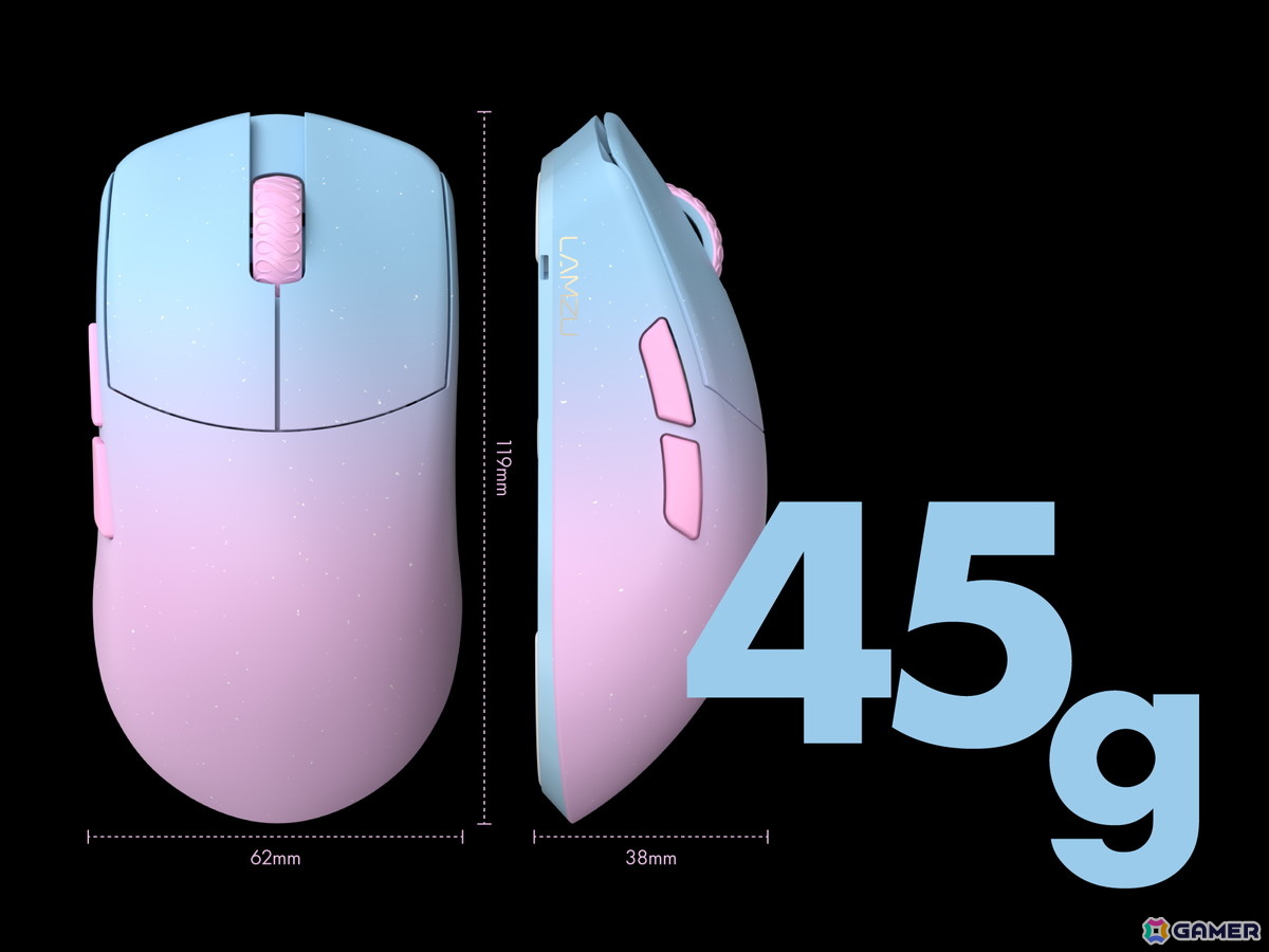 REJECT、LAMZUとコラボしたワイヤレスゲーミングマウスを発売!45gの軽量設計で8000Hzポーリングレートに対応の画像