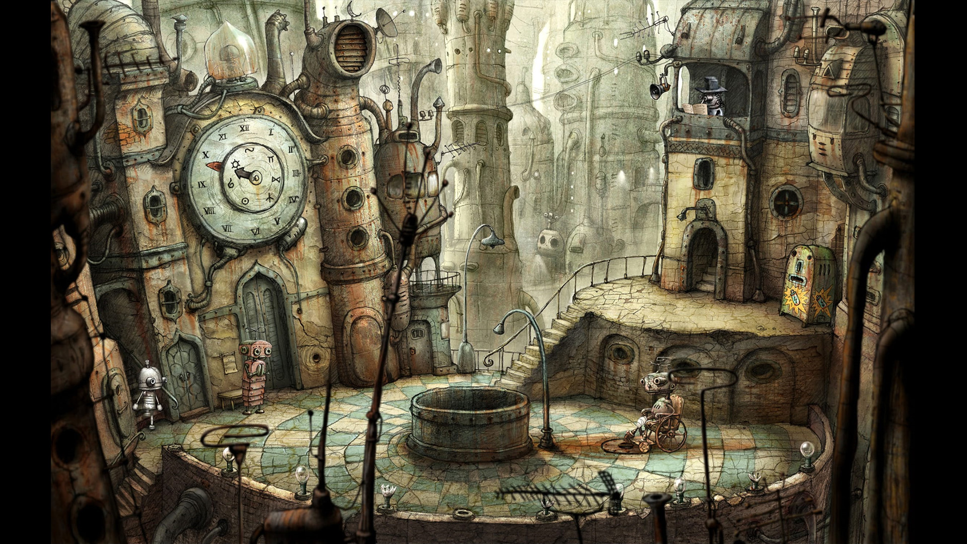 『マシナリウム』がEpic Games Storeで無料配布。チェコの開発者による独自のアートデザインが特徴の謎解きADV_002