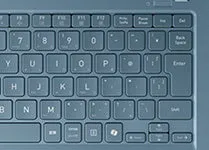 かな無しキーボードと開けやすい機構のイメージ