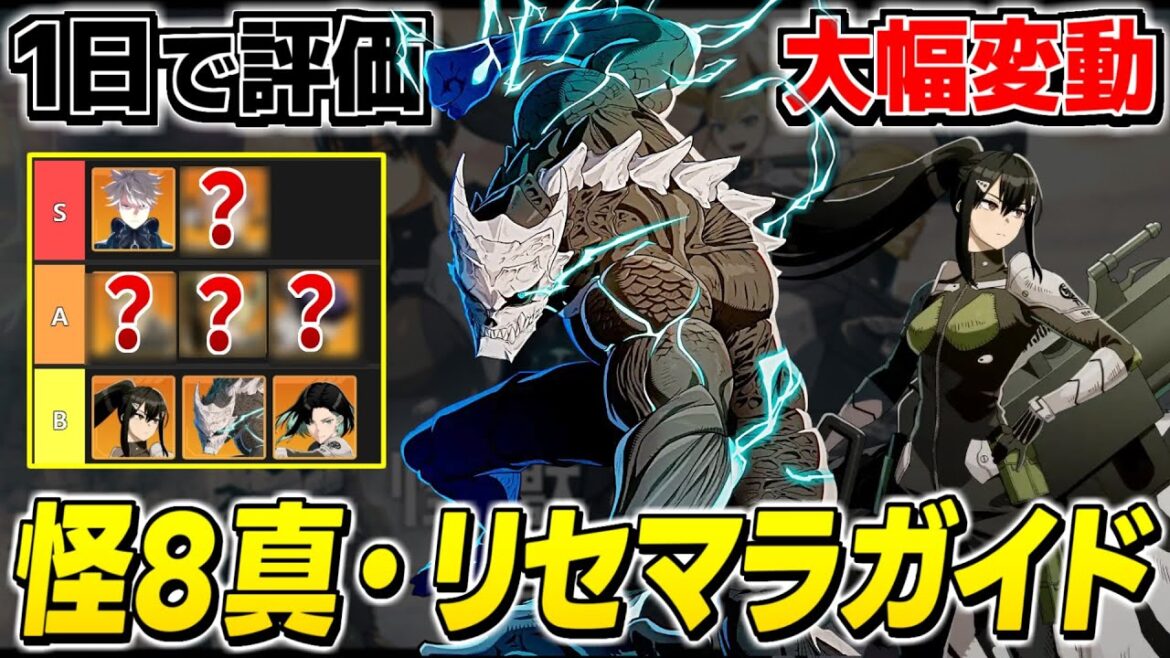 【怪獣8G】初日から変動アリ！激戦エリアで活躍する、「最新版リセマラランキング」/終了ラインを解説【怪獣8号 THE GAME】