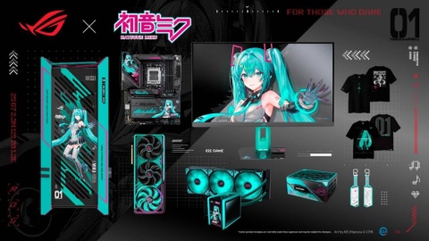 日本未発売の「ROG×初音ミクエディション」コレクションや「ASUS×初音ミクエディション」も展示