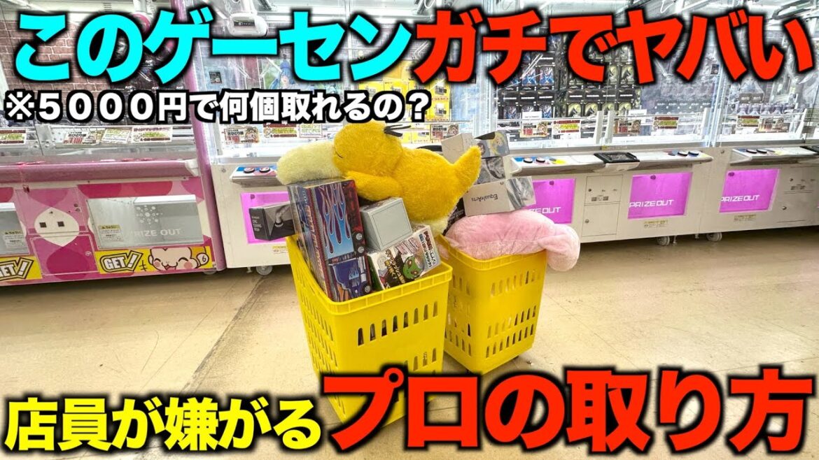 【クレーンゲーム】5000円で何個取れるの？知らないと損するテクニック！大赤字確定の取り方を完全手順化しました！ゲーセンではこう取れ！完全攻略！解説！