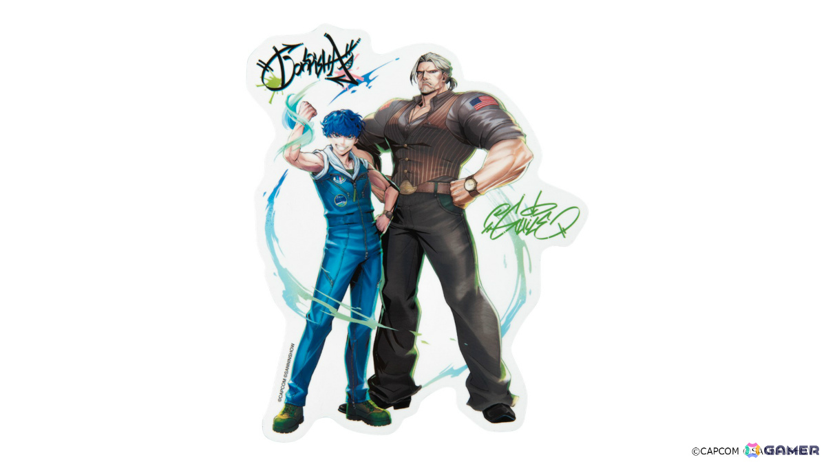 「スト6」ガイルと三人称・ドンピシャさんのコラボが決定！2人が肩を並べる描き下ろしアートの第0弾新アイテムをTGS2025にて先行販売の画像