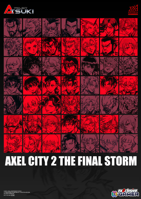 「AXEL CITY 2 THE FINAL STORM」キービジュアル（本作のサブタイトルにちなみ「F.S」の型に塗り分けされている）