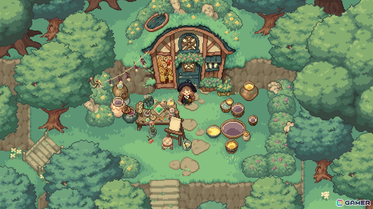 童話のようにあたたかいファンタジーADV「Little Witch in the Woods」の正式版がSteamでリリース！新エリアや生活コンテンツも追加の画像