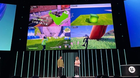 フォートナイトでは、「アイランド」と呼ぶゲーム空間をユーザーが構築できる（出所：日経クロステック）