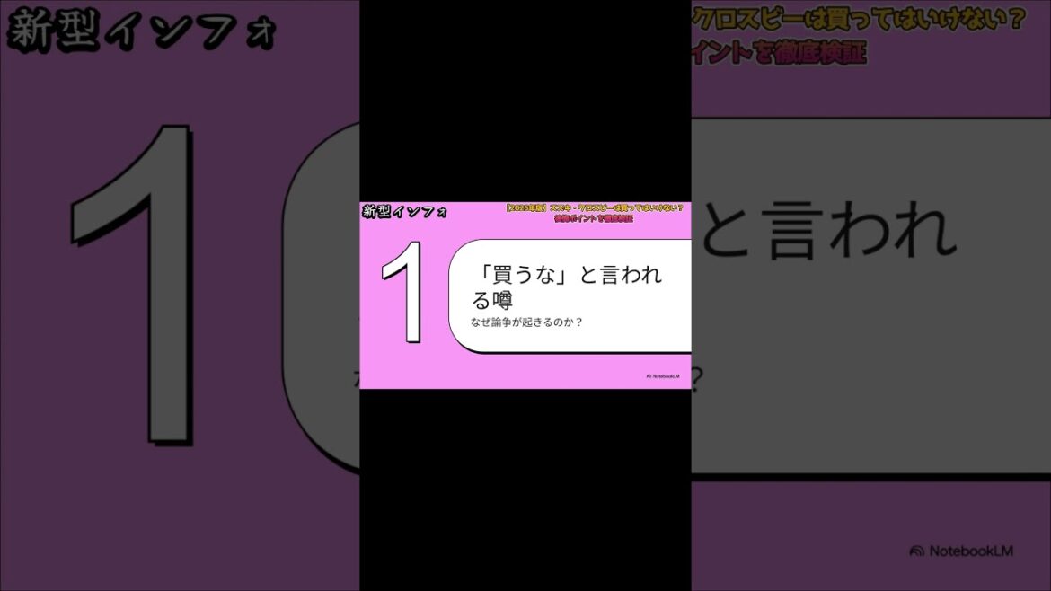 クロスビーは買ってはいけない？後悔ポイントを徹底検証！