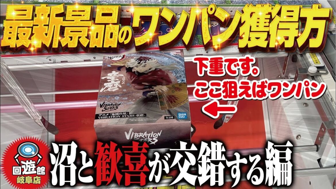 【クレーンゲーム】最新の景品ワンパン方法がこれです！理不尽！回遊館岐阜店！