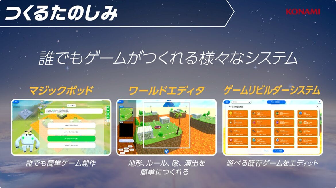 コナミ、新プロジェクト「ワイワイワールドCraft（仮）」の詳細公開【TGS2025】 - GAME Watch